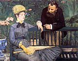 Edouard Manet Canvas Paintings - In the Conservatory